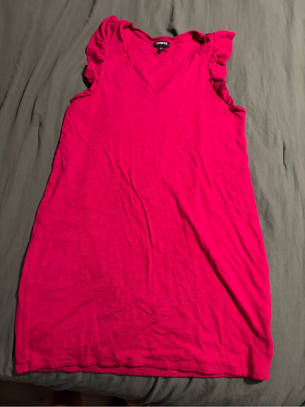 Express Hot Pink Crewneck Tank Top